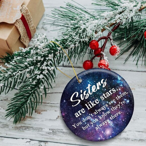 🆕 Sister Christmas Ornaments Brother Ceramic Create Loving Elegant Decorations - Picture 7 of 7